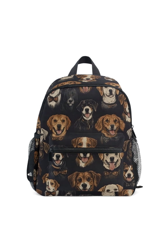 Cute Doodle Cartoon Dogs School Backpack Small Bookbag Mini Bags