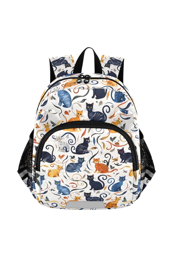 Cute Doodle Cat Mini Backpack School Bookbag Age 3-7 Small