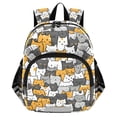 thumbnail image 1 of ALAZA Cute Doodle Cats Mini Backpack School Bookbag Age 3-7 Small, 1 of 7