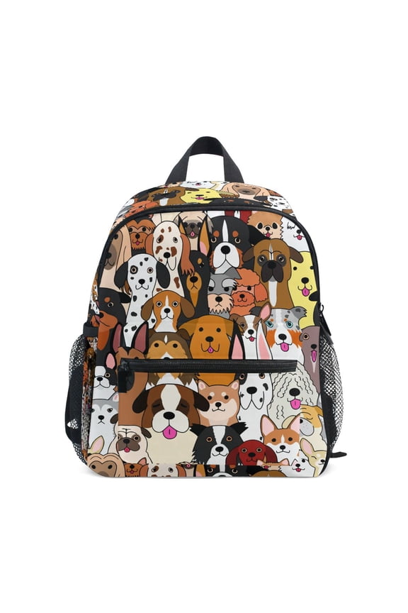 Cute Doodle Dog Animal School Backpack Small Bookbag Mini Bags