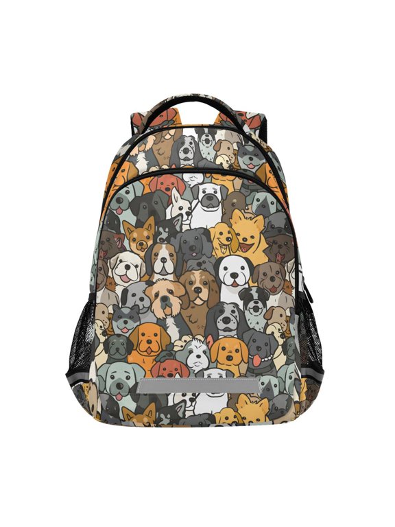 Cute Doodle Dog Corgi Kids Backpack Elementary School Bag Children Bookbag Travel Rucksack