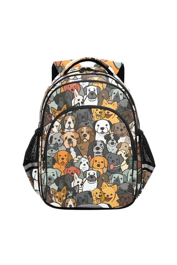 Cute Doodle Dog Corgi School Backpack Elementary Bag Bookbag Travel Rucksack