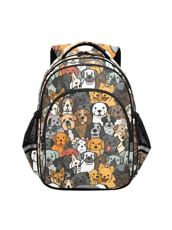 Cute Doodle Dog Corgi School Backpack Elementary Bag Bookbag Travel Rucksack