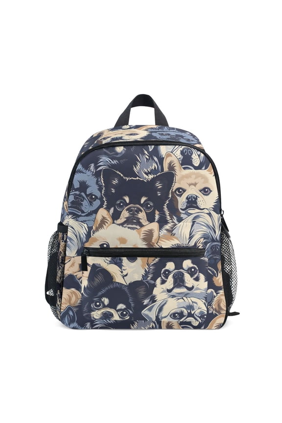 Cute Doodle Dog School Backpack Small Bookbag Mini Bags