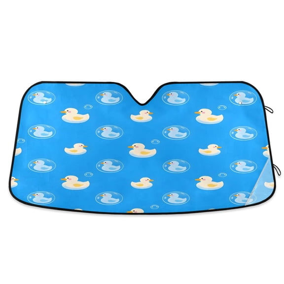 ALAZA Cute Duck Windshield Sun Shade Car Foldable Visor Block UV Rays Protector 55"x27.6"