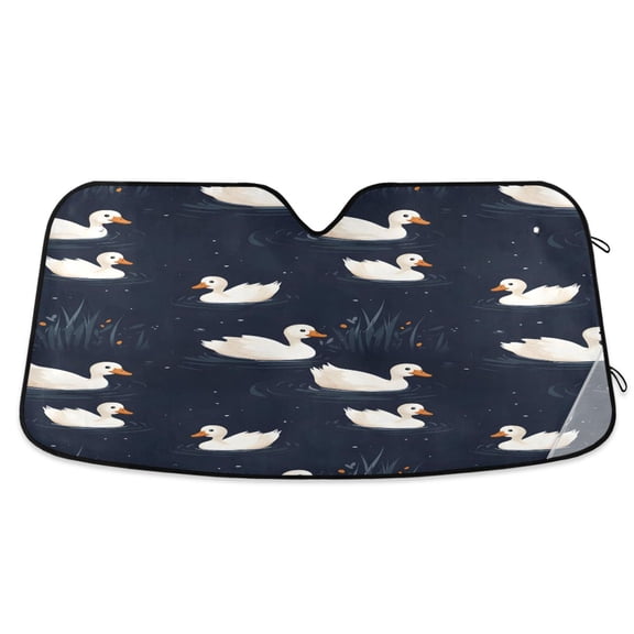 ALAZA Cute Duck Windshield Sun Shade Car Foldable Visor Block UV Rays Protector 55"x27.6"