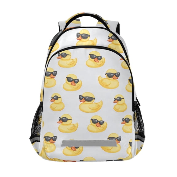 ALAZA Cute Duck with Sunglasses Backpack Elementary School Bag Bookbag Travel Rucksack