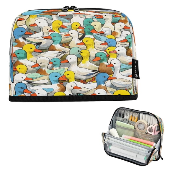 ALAZA Cute Ducks Pencil Case Pen Pouch Bag Large Capacity Organizer