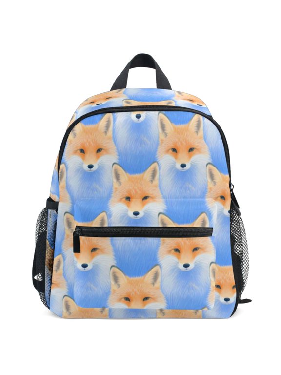 Cute Fox Pattern Kids Backpack for Preschool Kindergarten Toddler Bags