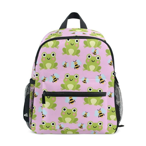 ALAZA Cute Frogs Bees School Backpack Small Bookbag Mini Bags