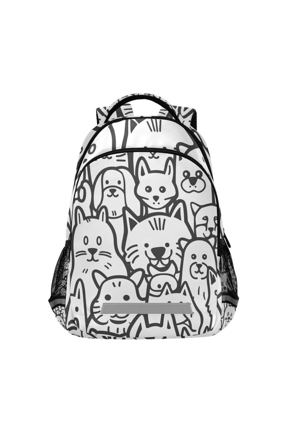 Cute Funny Cat Backpack Elementary School Bag Bookbag Travel Rucksack