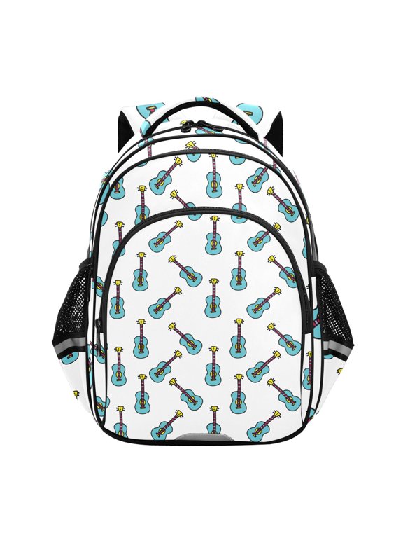 Cute Guitars School Backpack Elementary Bag Bookbag Travel Rucksack