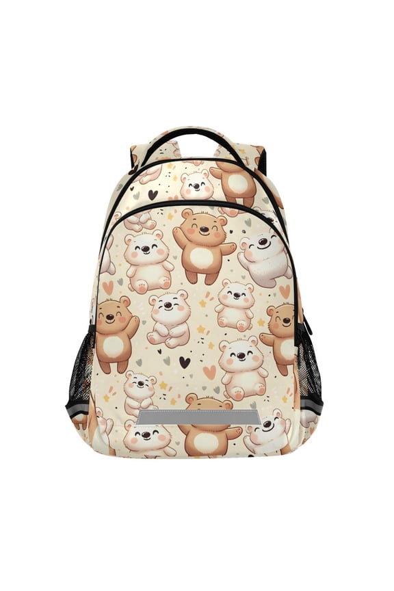 Cute Happy Bear Backpack Elementary School Bag Bookbag Travel Rucksack