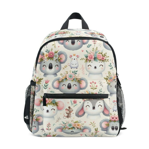 ALAZA Cute Koala Llama and Floral School Backpack Small Bookbag Mini Bags