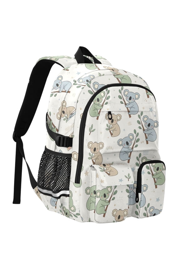Cute Koala Print Student Backpack School Bookbag Large Laptop Daypack Travel Bag