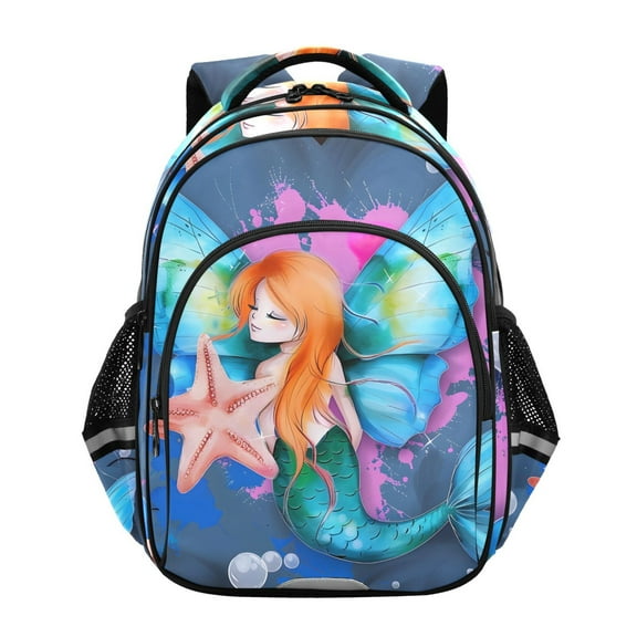 ALAZA Cute Mermaid-2 School Backpack Elementary Bag Bookbag Travel Rucksack