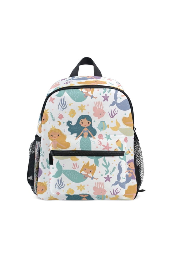 Cute Mermaids Sea View School Backpack Small Bookbag Mini Bags