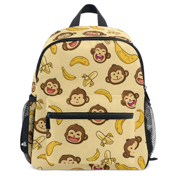 ALAZA Cute Monkey Banana Pattern School Backpack Student Bookbag Mini Bag