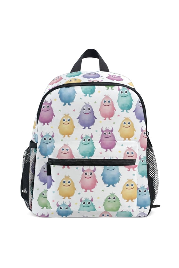 Cute Monsters Pattern School Backpack Student Bookbag Mini Bag