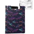 thumbnail image 1 of ALAZA Cute Neon Sharks Swim A4 Foldable Clipboard 360 Degree Folder Binder, 1 of 9
