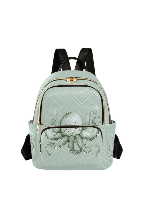 Cute Octopus Womens Travel Laptop Backpack Large Daypack Ladies Shoulder Bags S