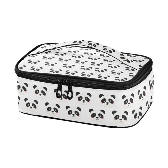 ALAZA Cute Panda Cartoon Lunch Box Insulated Cooler Tote Bag Reusable School Picnic Travel Office