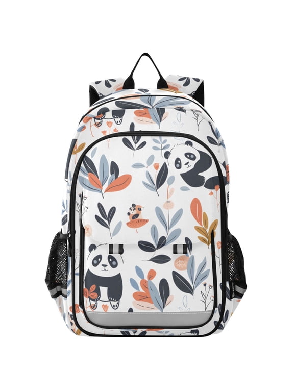 Cute Panda and Grass Laptop Backpack Purse Travel Bag Casual School Bookbag Rucksack for Women Men