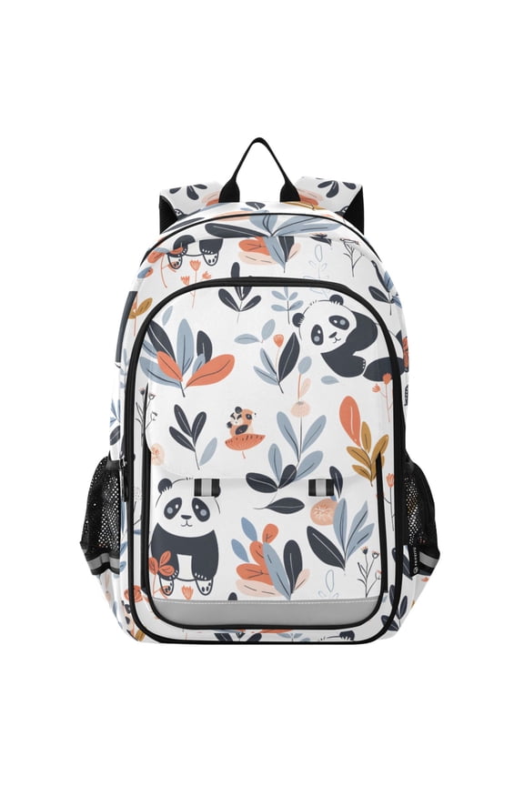 Cute Panda and Grass Laptop Backpack Purse Travel Bag Casual School Bookbag Rucksack for Women Men