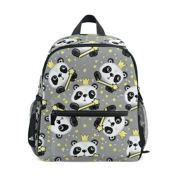 ALAZA Cute Panda with Crown and Stars School Backpack Small Bookbag Mini Bags