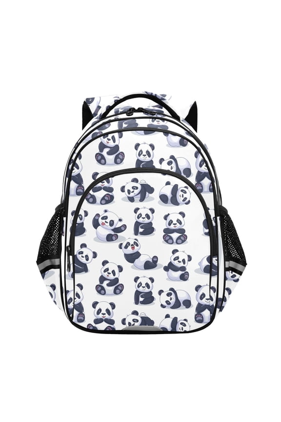 Cute Pandas Cartoon School Backpack Elementary Bag Bookbag Travel Rucksack