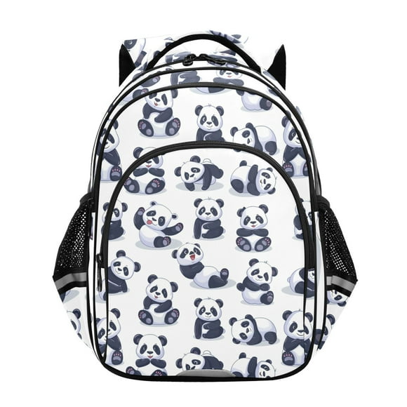 Cute Pandas Cartoon School Backpack Elementary Bag Bookbag Travel Rucksack