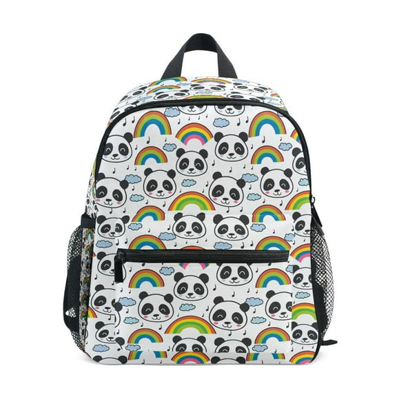 ALAZA Cute Pandas and Rainbows School Backpack Small Bookbag Mini Bags