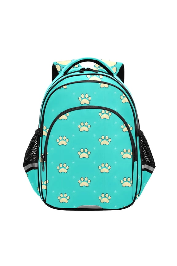 Cute Paw Prints School Backpack Elementary Bag Bookbag Travel Rucksack