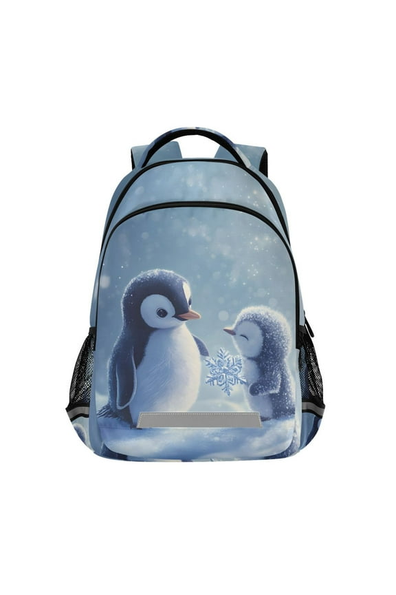 Cute Penguin Winter Backpack Elementary School Bag Bookbag Travel Rucksack