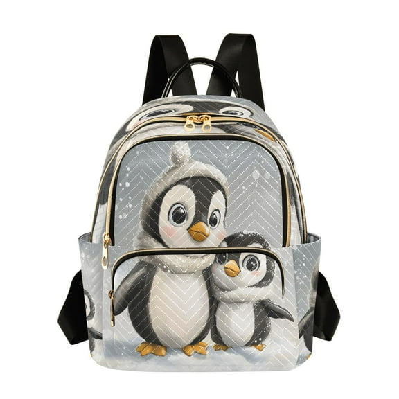 ALAZA Cute Penguins Womens Travel Laptop Backpack Large Daypack Ladies Shoulder Bags S