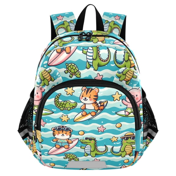 ALAZA Cute Pig Crocodile Tiger Mini Backpack School Bookbag Age 3-7 Small
