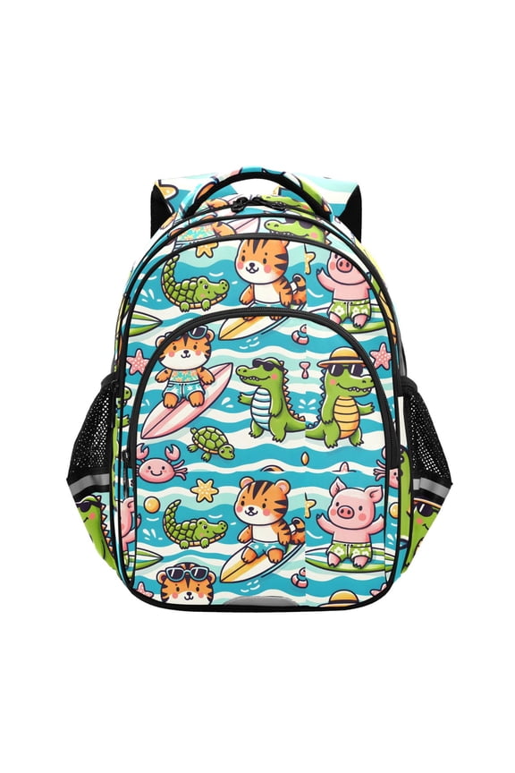 Cute Pig Crocodile Tiger School Backpack Elementary Bag Bookbag Travel Rucksack