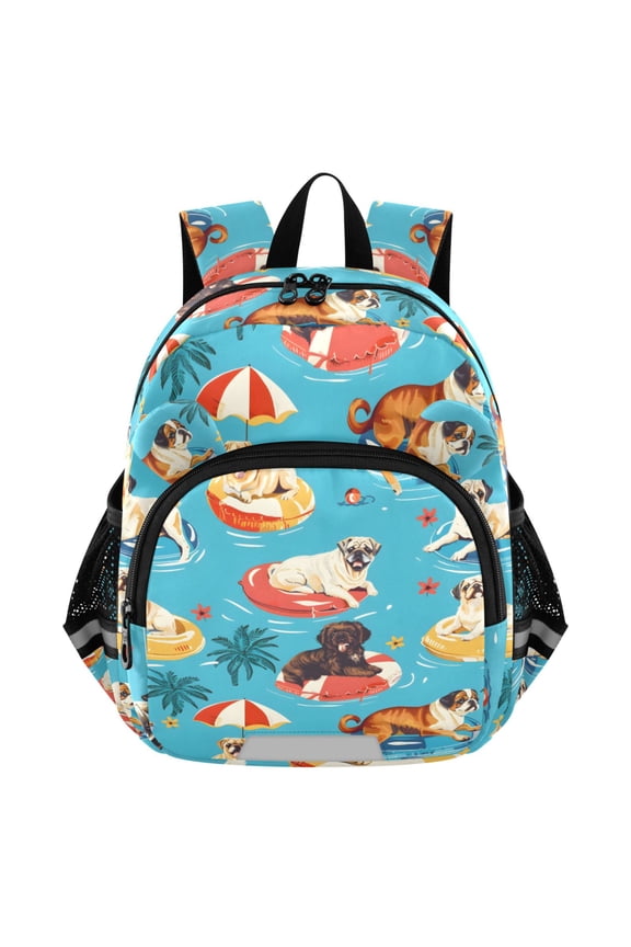 Cute Puppies Dog Tropical Mini Backpack School Bookbag Age 3-7 Small