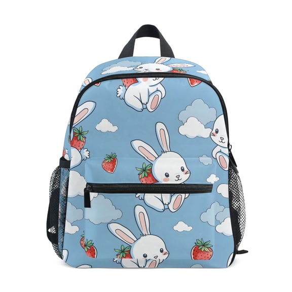 ALAZA Cute Rabbit Strawberry School Backpack Small Bookbag Mini Bags