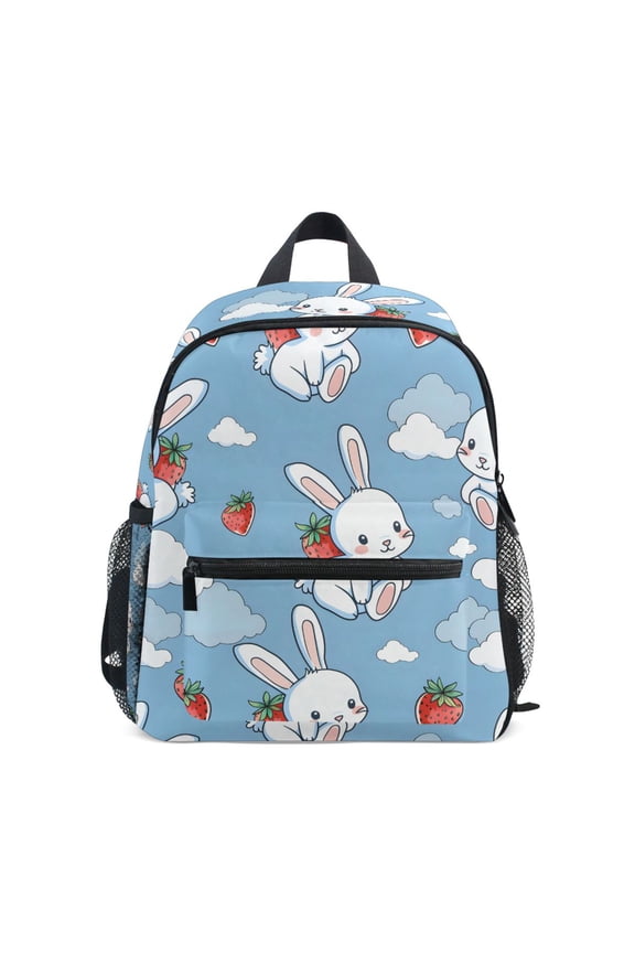 Cute Rabbit Strawberry School Backpack Small Bookbag Mini Bags