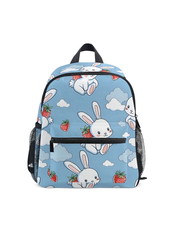 Cute Rabbit Strawberry Toddler Backpack for Preschool Kindergarten Kids Bags