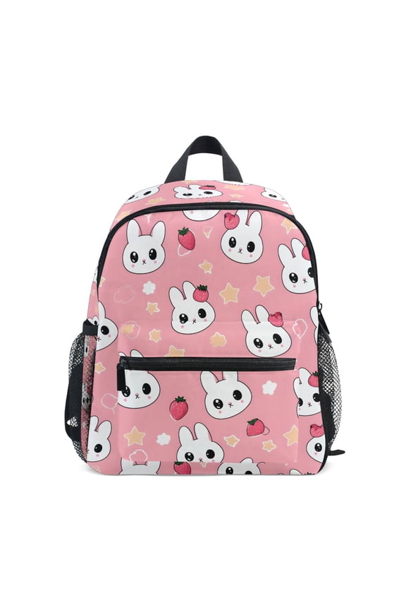 Cute Rabbit Strawberry School Backpack Small Bookbag Mini Bags
