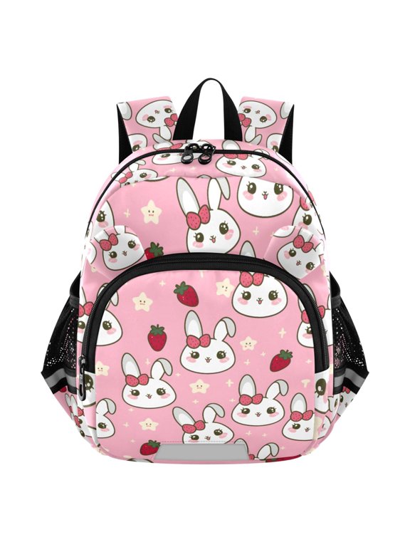 Cute Rabbit Strawberry Star Mini Backpack School Bookbag Age 3-7 Small