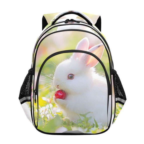 ALAZA Cute Rabbit on Grass School Backpack Elementary Bag Bookbag Travel Rucksack