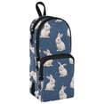 ALAZA Cute Rabbit with Bow Pencil Case Pen Pouch Stationery Organizer ...