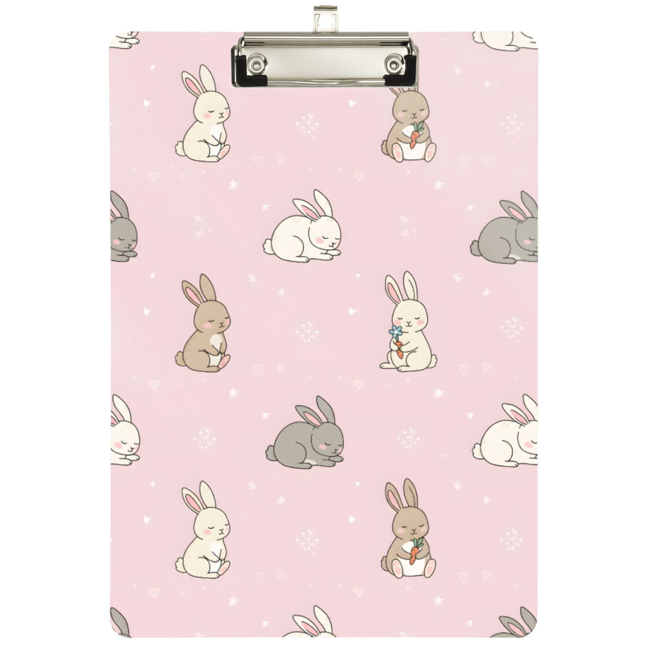 ALAZA Cute Rabbits Plastic Clipboard A4 Letter Size Decorative ...