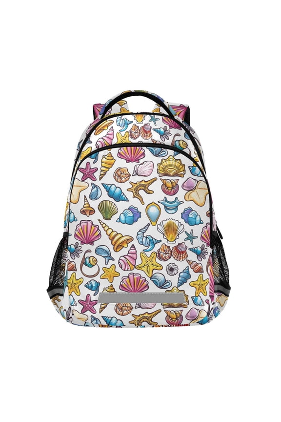 Cute Seashells Conch Backpack Elementary School Bag Bookbag Travel Rucksack