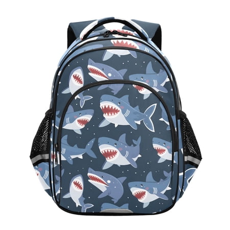 ALAZA Cute Sharks School Backpack Elementary Bag Bookbag Travel Rucksack