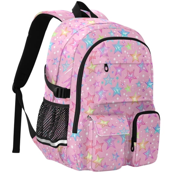 ALAZA Cute Shiny Star Print Student Backpack School Bookbag Large Laptop Daypack Travel Bag