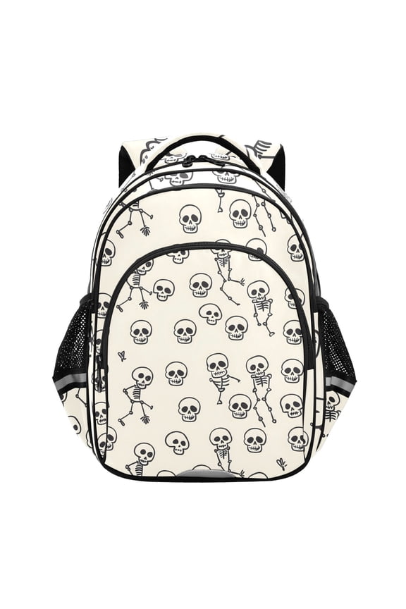 Cute Skeleton School Backpack Elementary Bag Bookbag Travel Rucksack